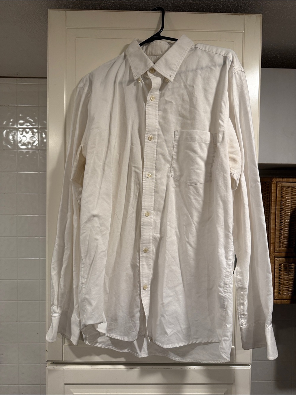 Foundry Classic White Button-Down Men's Shirt size large tall 7:28